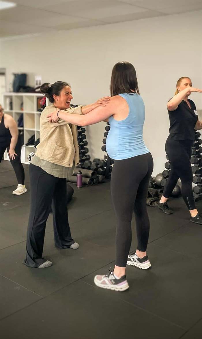 Empower Your Pregnancy class — mums-to-be training together