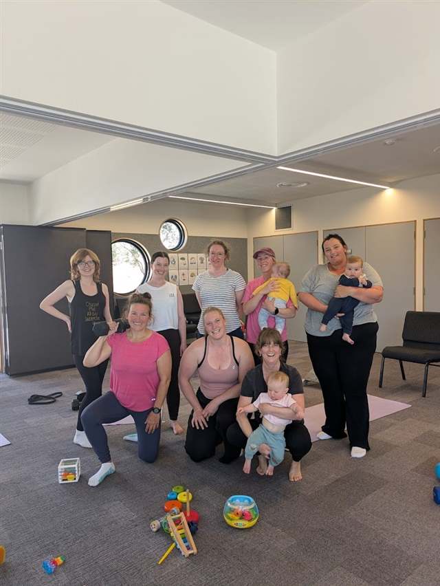 Group class with mums and babies