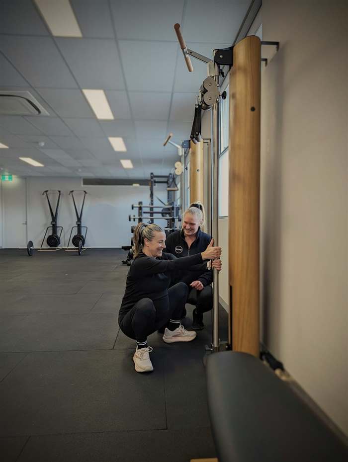 One-on-one personal training session